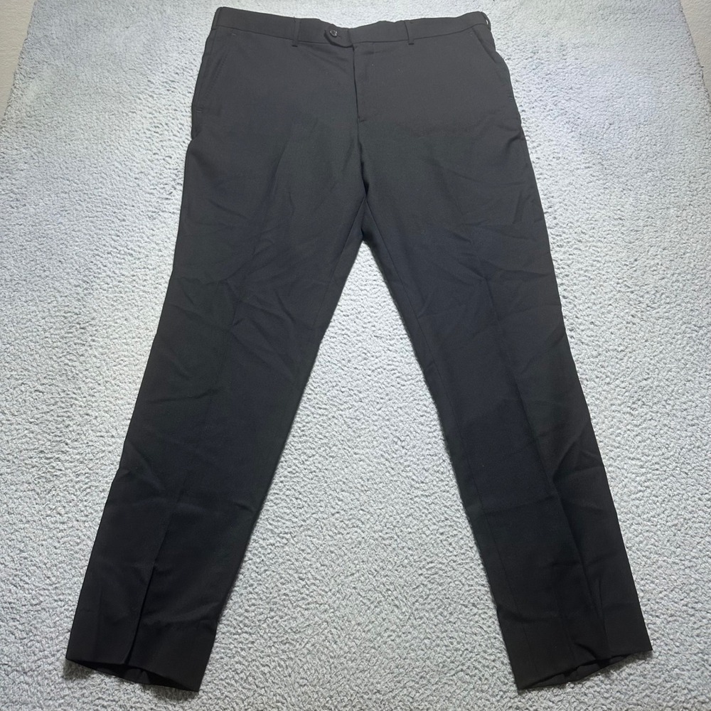 Brooks Brothers Mens Black 100% Virgin Wool Dress Pants Trousers 37x30 IBB20330